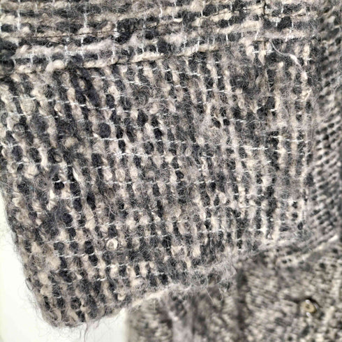 イオコムイオ io comme  io シャギー レイヤード ノーカラーウールコート レディース JPN:38